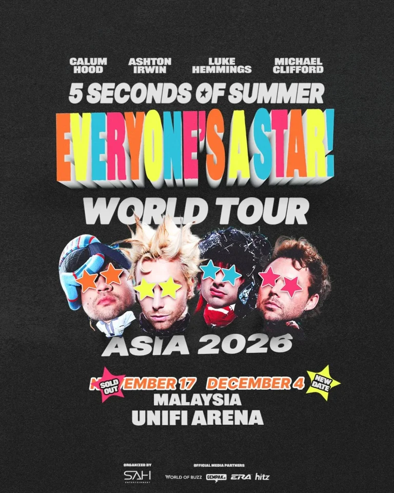 5 Seconds of Summer adds second KL show to “Everyone’s a Star!” tour