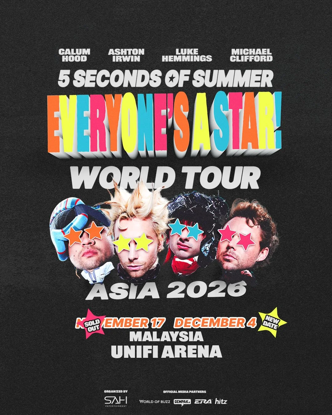 5 Seconds of Summer adds second KL show to Everyones a Star tour 5 Seconds of Summer adds second KL show to “Everyone’s a Star!” tour