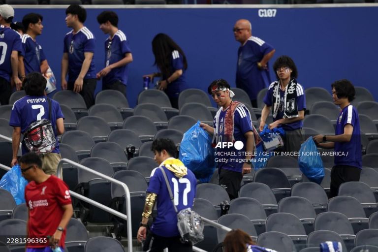 Japan’s World Cup cleaning praised, but men told to clean at home