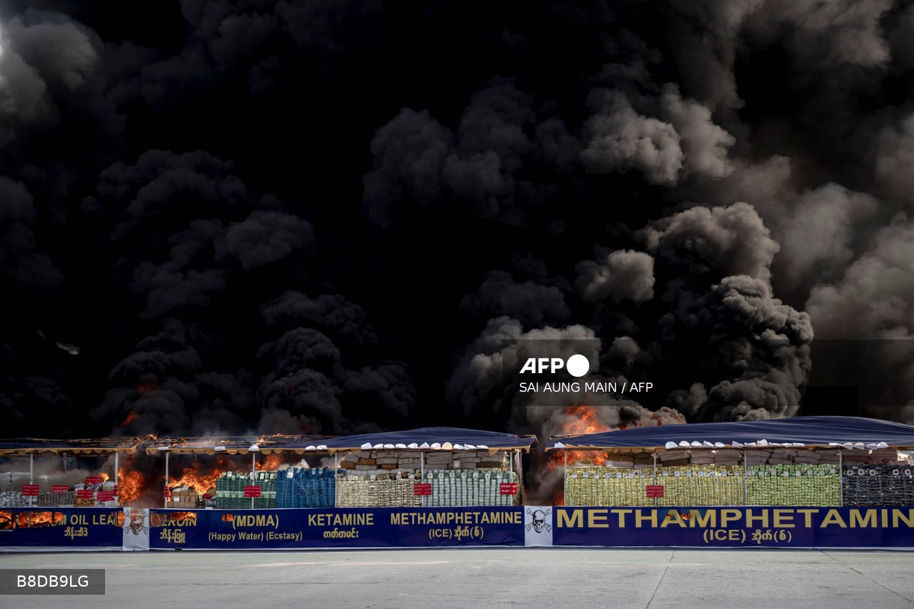 Myanmar burns $525 million worth of seized narcotics
