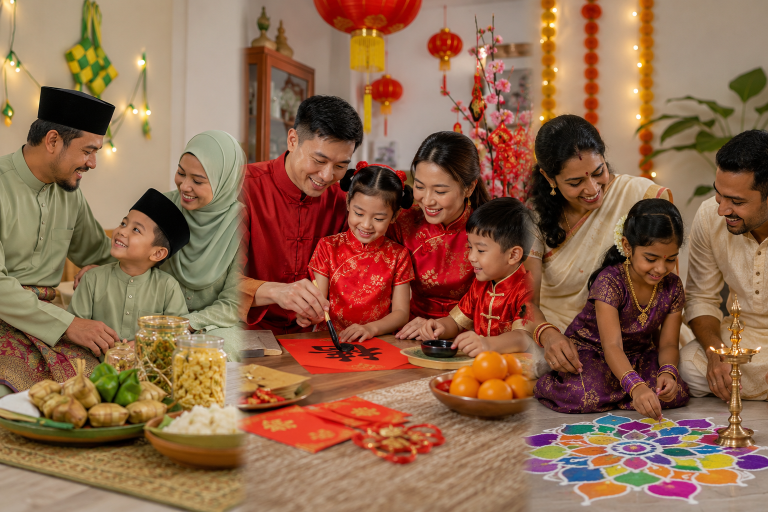 Families can introduce children to Malaysia’s cultural traditions through food, art, clothing and everyday practices at home.