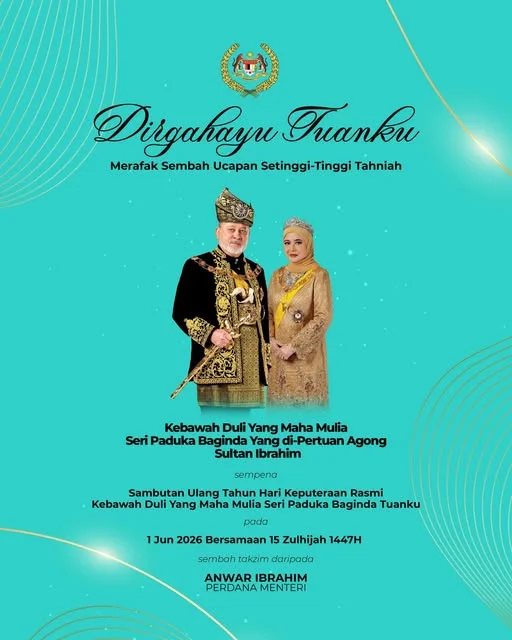PM Anwar congratulates King on official birthday celebration