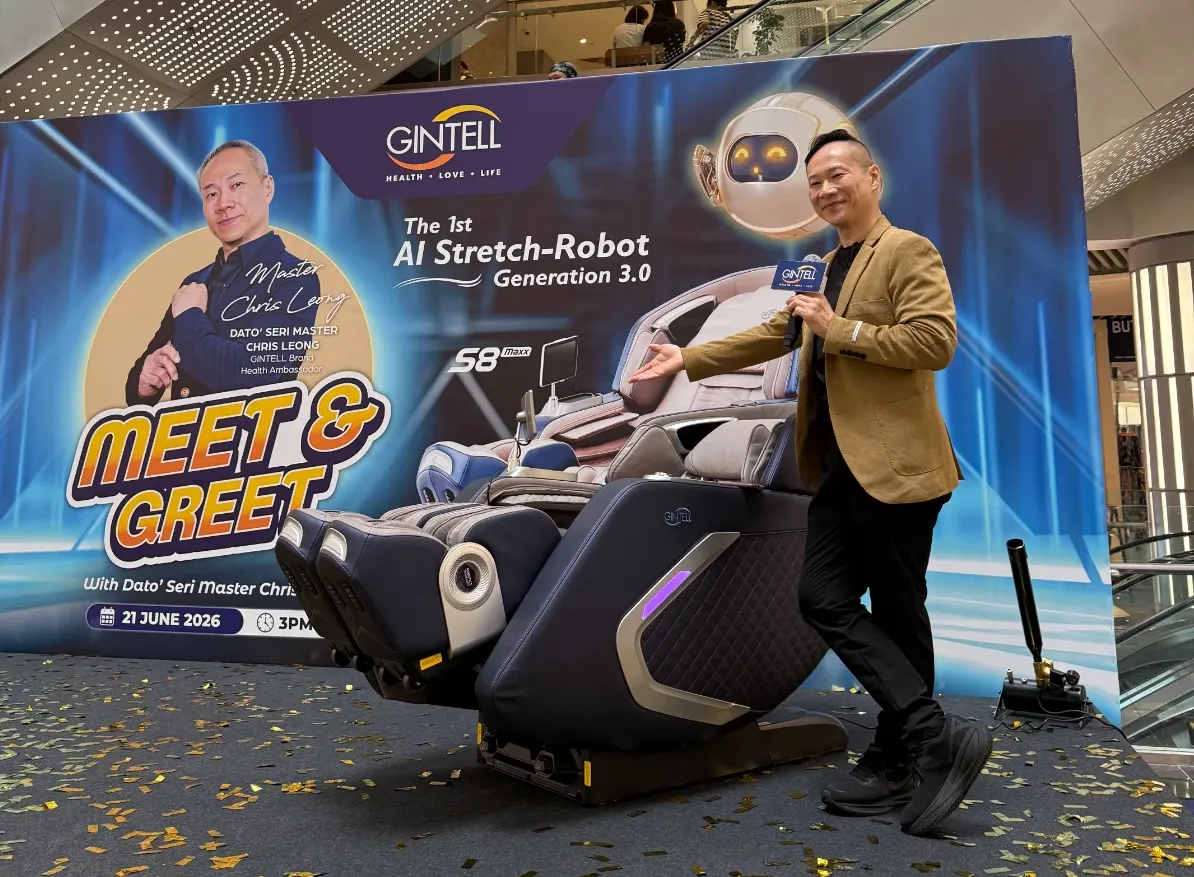 GINTELL introduces S8 MAXX AI Stretch-Robot at 1 Utama launch event GINTELL introduces S8 MAXX AI Stretch-Robot at 1 Utama launch event