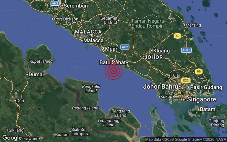 Weak earthquake detected off Johor coast