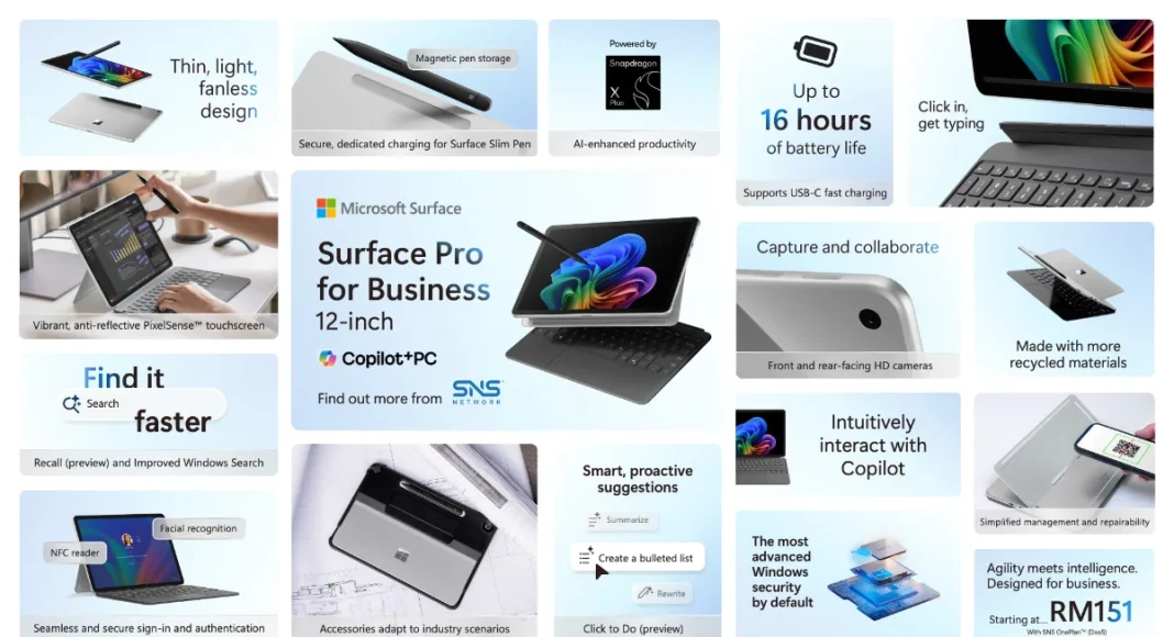 SNS Network empowers Malaysian Businesses with Microsoft Surface Pro through SNS OnePlan™