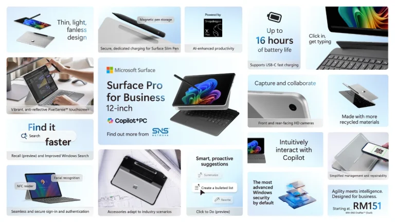 SNS Network empowers Malaysian Businesses with Microsoft Surface Pro through SNS OnePlan™