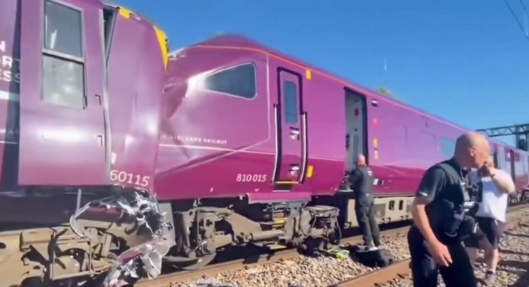 Driver killed in UK train collision, police confirm