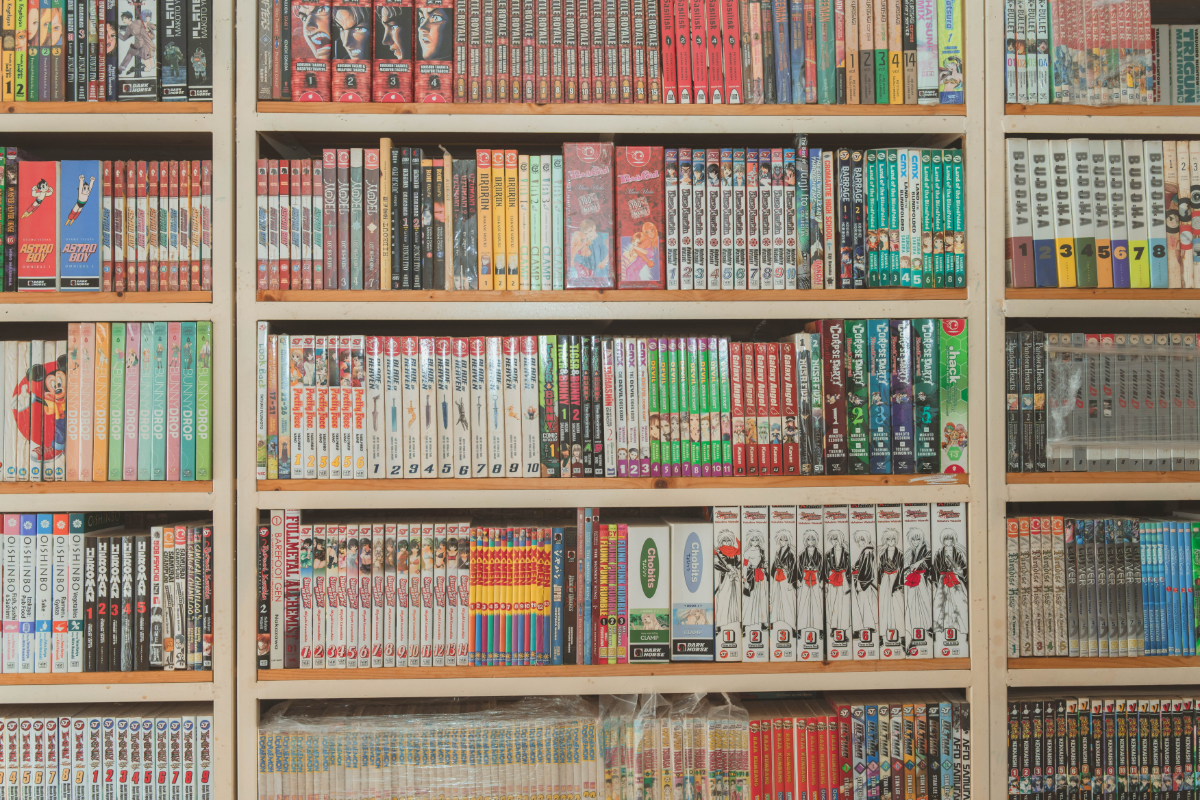 Custom-built shelves store multiple rows of comics in a single section to maximise space for Firdaus’s growing collection.