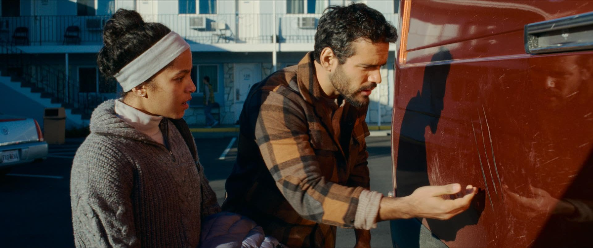The supernatural horror film follows a couple haunted by a demonic entity during a road trip.