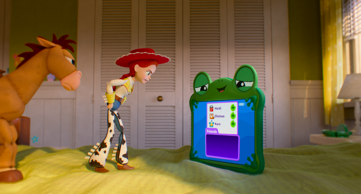 Lee voices Lilypad (right), a sentient tablet built to take over Bonnie’s attention and playtime.
– ALL HANDOUTPICS