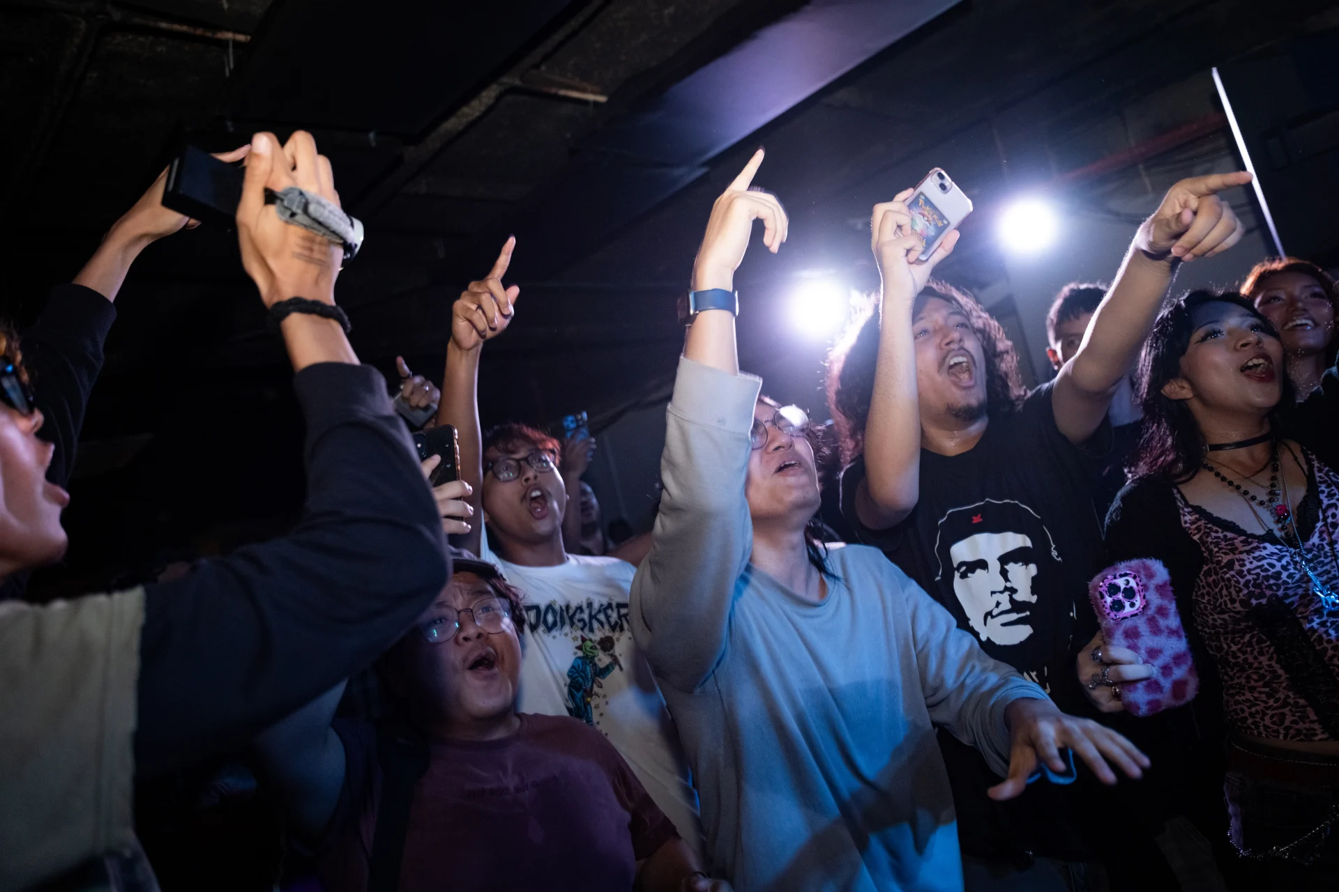 AA-5474 Local music fans fill the floor at Petai Belalang Kuala Lumpur.