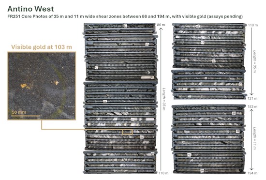 Founders Metals Provides Mid-Year Exploration Update Across Four Targets; Confirms New Antino Northeast Discovery with 58.5 m of 1.00 g/t Gold Founders Metals Provides Mid-Year Exploration Update Across Four Targets; Confirms New Antino Northeast Discovery with 58.5 m of 1.00 g/t Gold