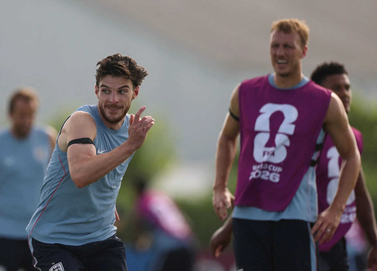 England’s Rice, Guehi and James train ahead of Norway World Cup clash England’s Rice, Guehi and James train ahead of Norway World Cup clash
