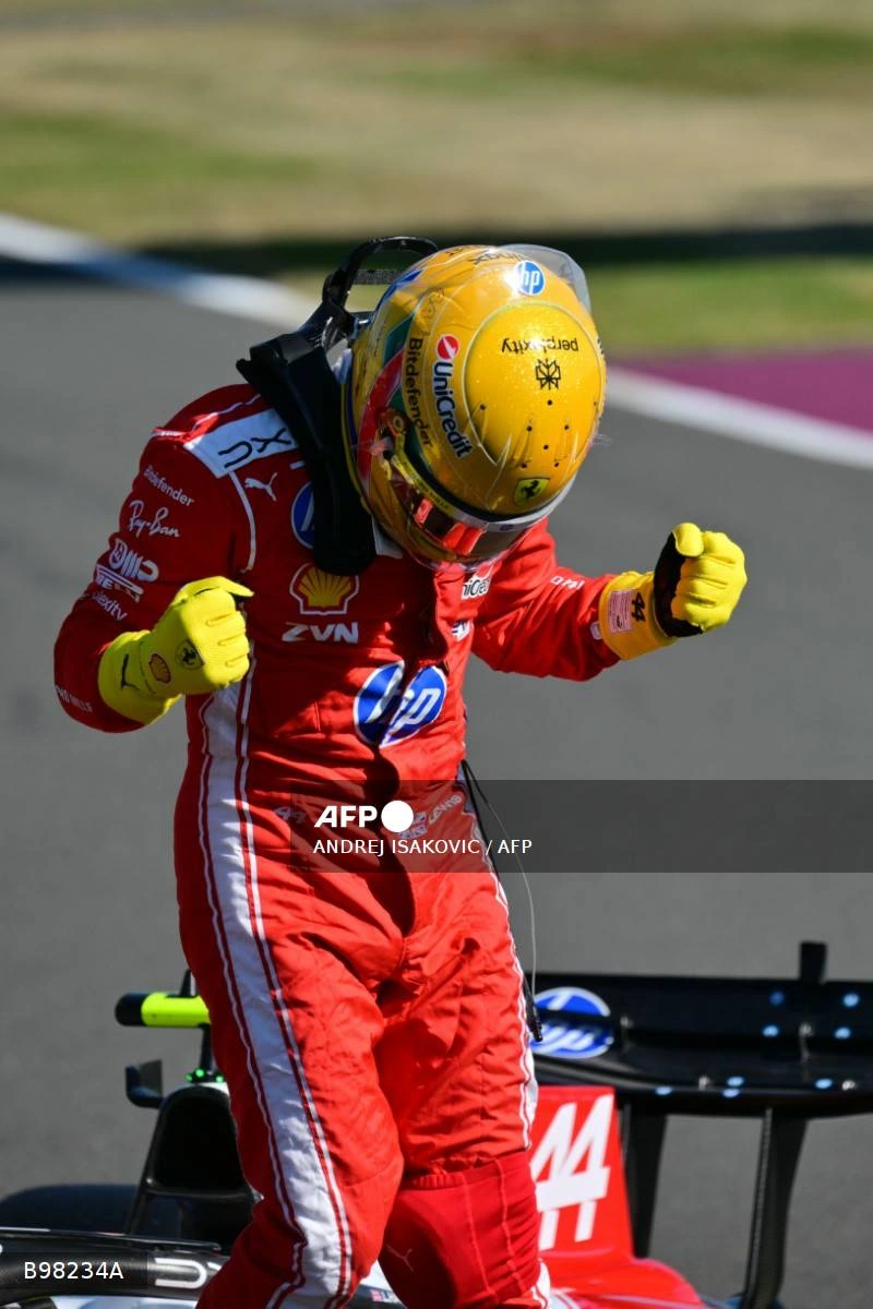 Hamilton takes vintage Silverstone sprint pole for Ferrari Hamilton takes vintage Silverstone sprint pole for Ferrari