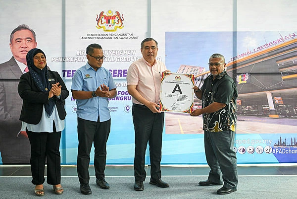 TERMINAL Terminal 1 Seremban earns top APAD Grade A rating