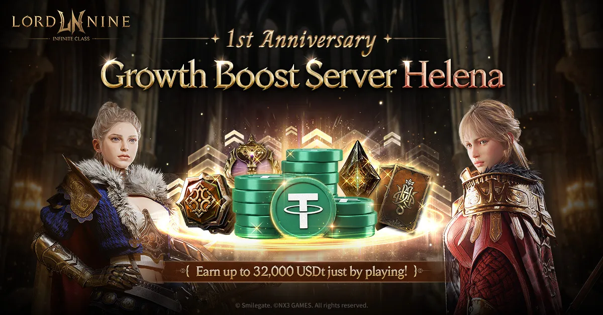 image1 Smilegate LORDNINE Launches Pre-Registration for New Growth-Accelerated Server 'Helena' in Celebration of 1st Anniversary… 32,000 USDt Reward Event Underway