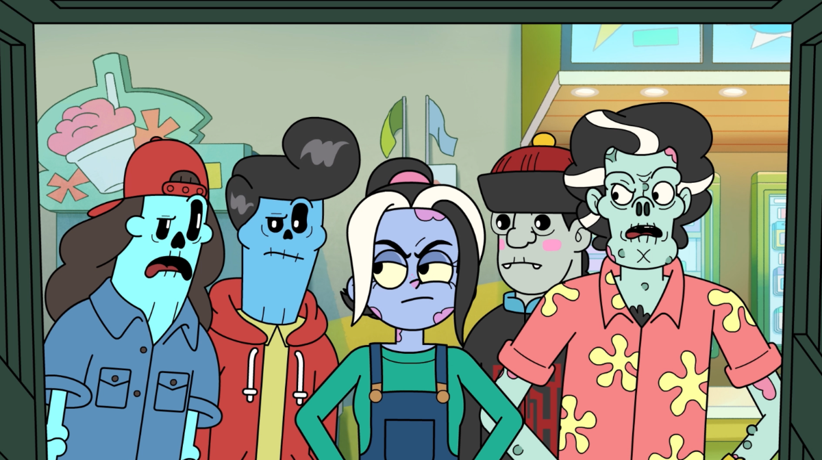 (From left) Zack, Sam, Ina, Vincent and Tok Mart form the strange but familiar heart of the show.