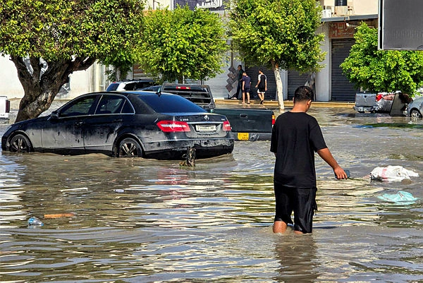 Flooded streets, damage in Libya as heavy rains paralyse capital